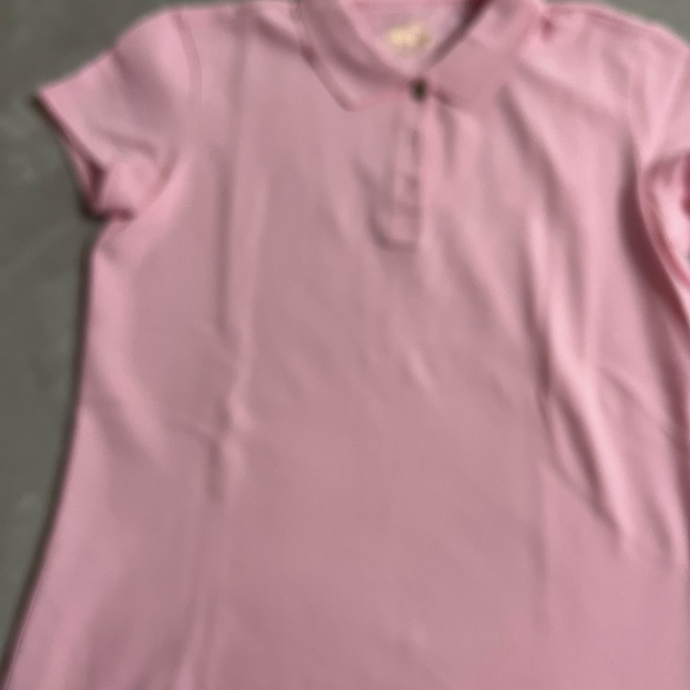 Lilly Pulitzer Luxletic Meredith Pink Short Sleeve Polo Tee